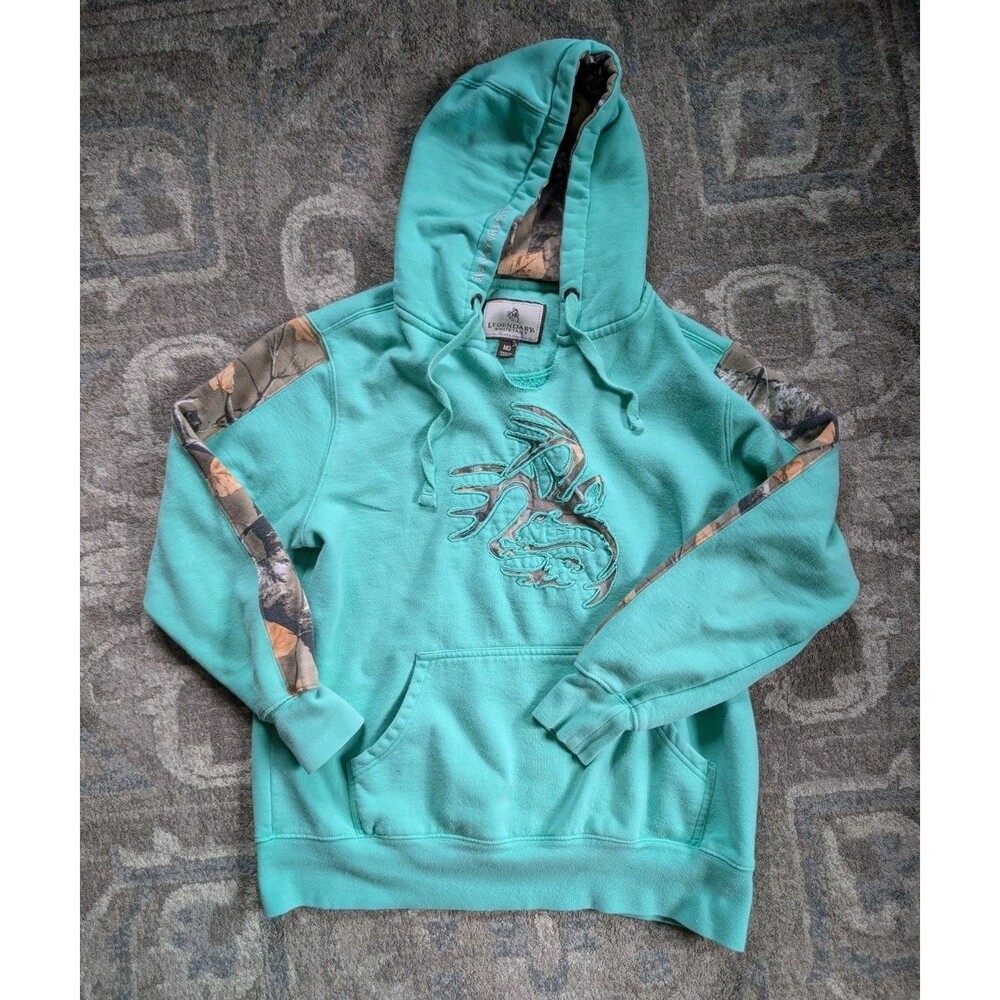 Legendary Whitetails Hooded Women's Med Deer Hunting Fall Winter Green